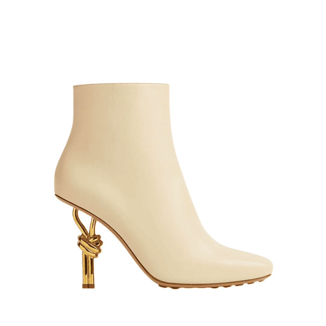 Gold Knot Heel Boots