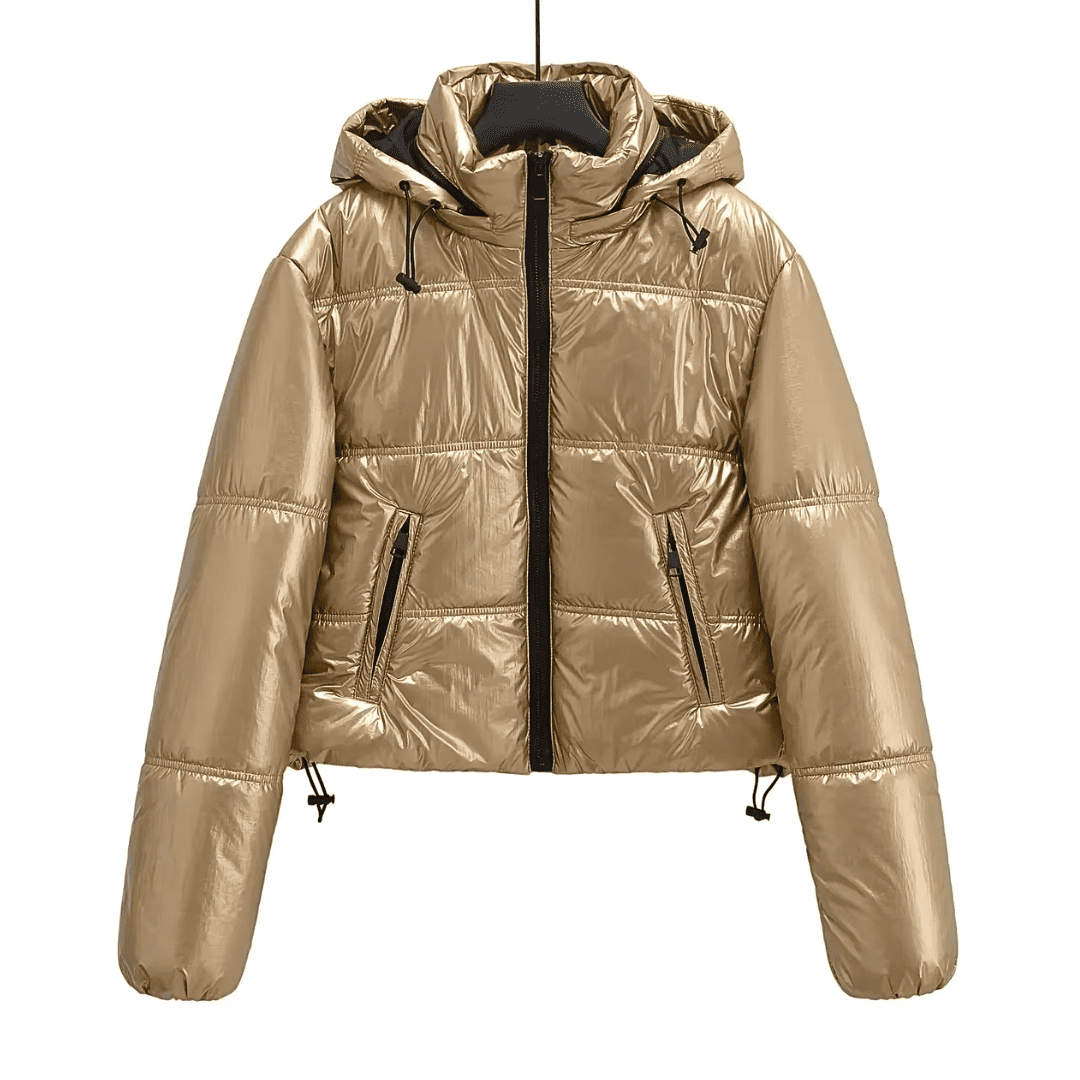 Metallic Glossy Puffer Jacket
