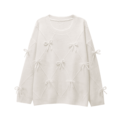 Knit Oversized Bow Sweater