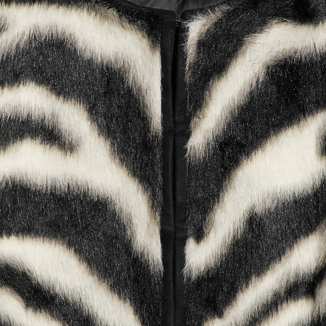 Zebra Print Faux Fur Set