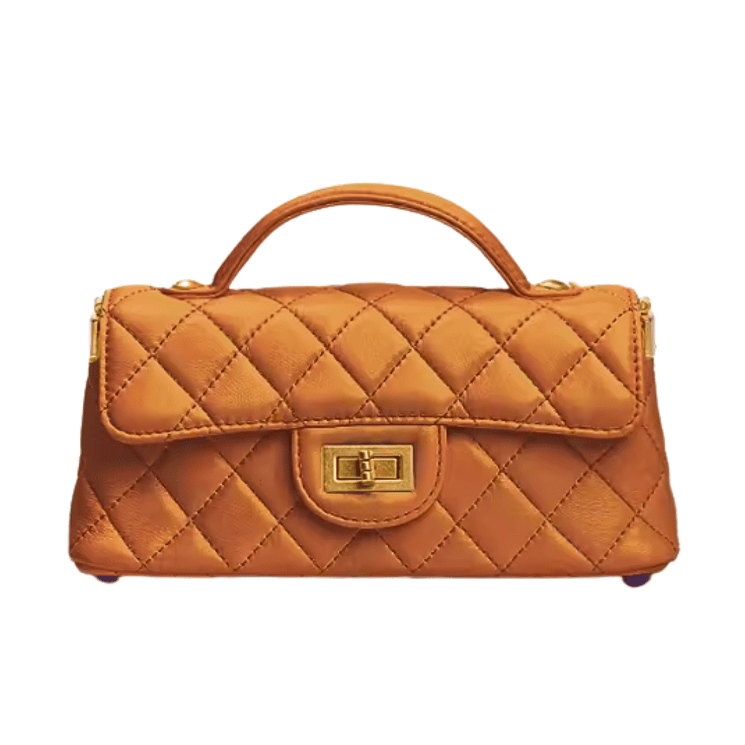 Klassische Henkeltasche in Kroko-Optik