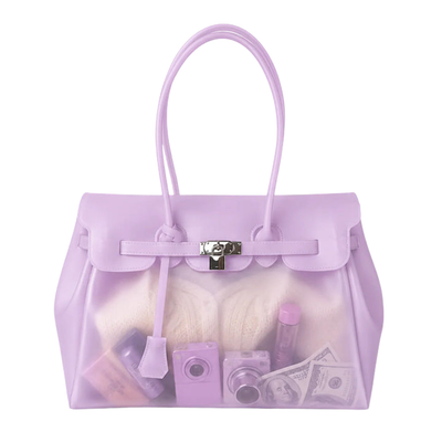 Jelly Birkin Bag – Transparent Clear Beach Tote Waterproof Handbag