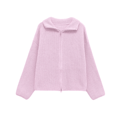 Striped Zip Knit Jacket