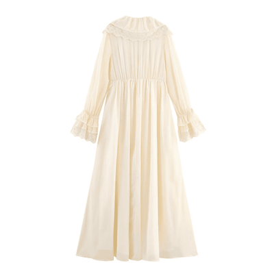 Romantic Ruffle Lace Maxi Dress