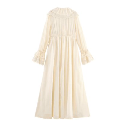 Romantic Ruffle Lace Maxi Dress