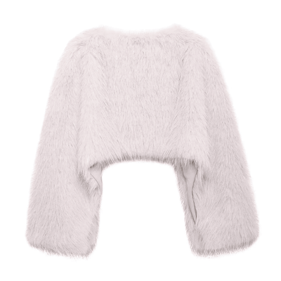 Fluffy Faux Fur Crop Top