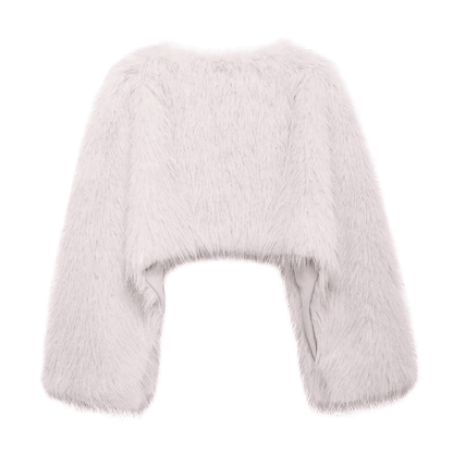 Fluffy Faux Fur Crop Top