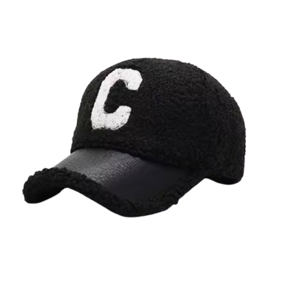 Teddy Fleece Letter Cap