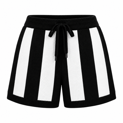 Striped Knit Polo Shorts Set – Palace Script Co-Ord