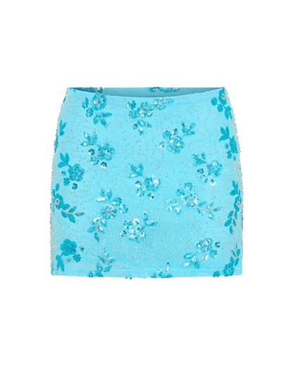 Sequin & Bead Mini Skirt