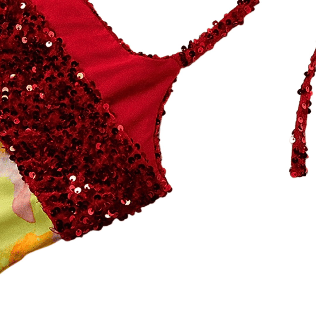 Tropical Sunset Sequin Mini Dress