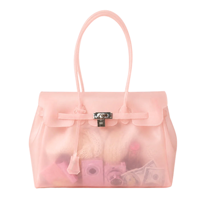 Jelly Birkin Bag – Transparent Clear Beach Tote Waterproof Handbag