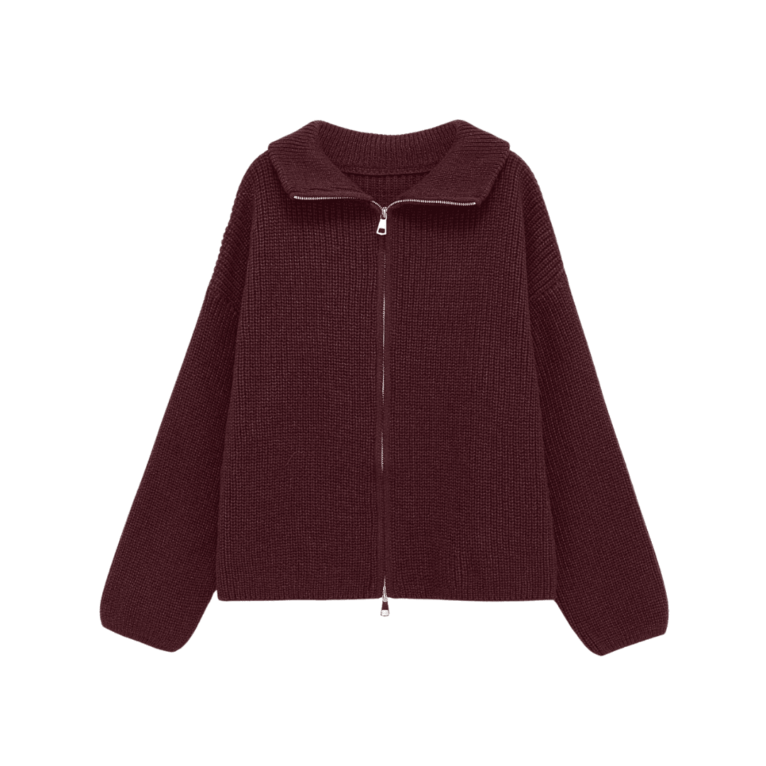 Striped Zip Knit Jacket