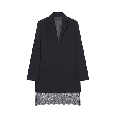 Black Lace Blazer Dress