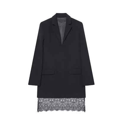 Black Lace Blazer Dress