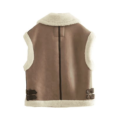 Charlotte Shearling Aviator Vest