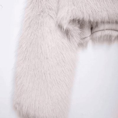 Fluffy Faux Fur Crop Top