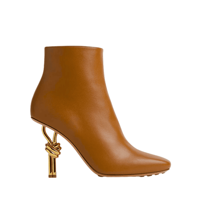 Gold Knot Heel Boots