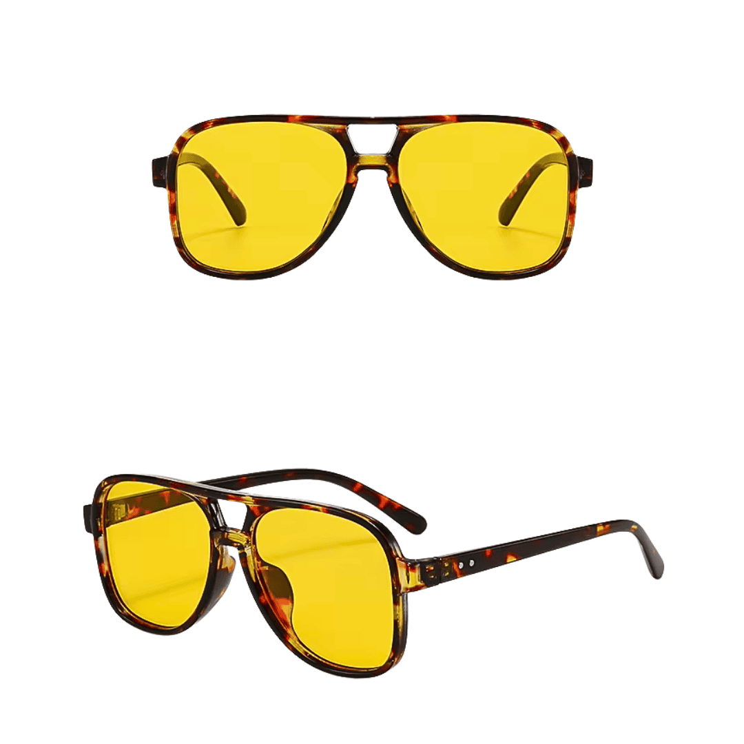 Retro Square Aviator Sunglasses