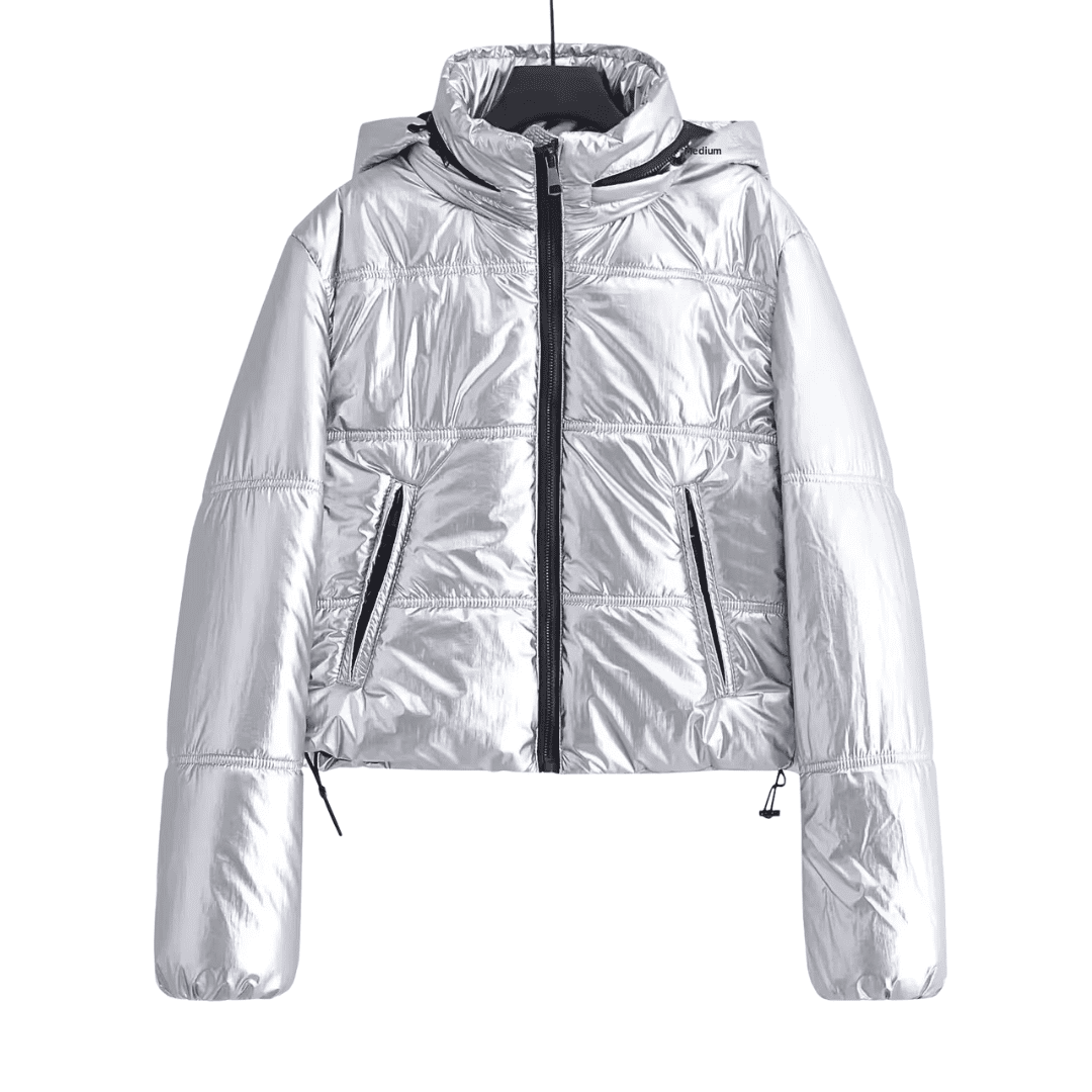 Metallic Glossy Puffer Jacket