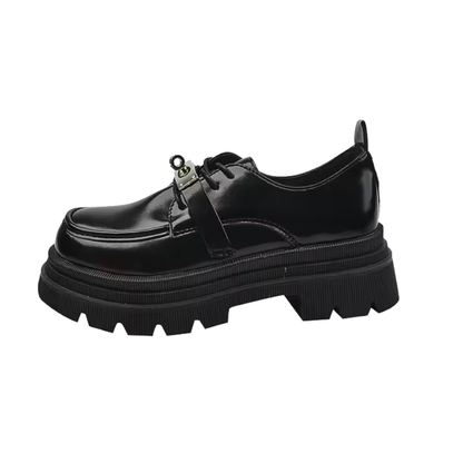 Chunky Metal Lock Loafers