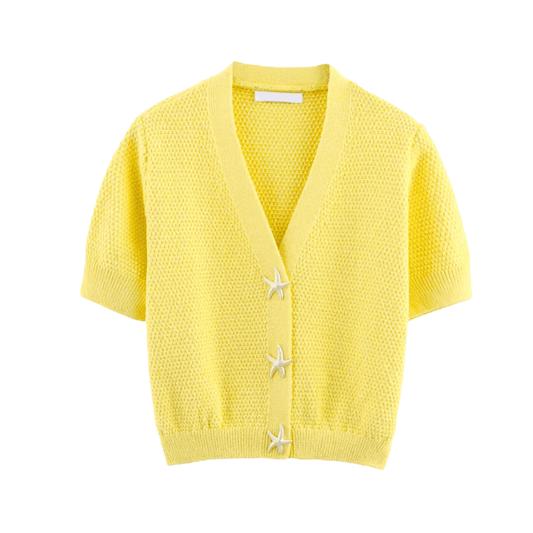 Starfish Button Knit Cardigan