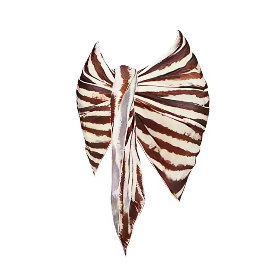 Zebra Print Three-Piece Bikini