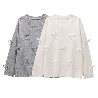 Knit Oversized Bow Sweater