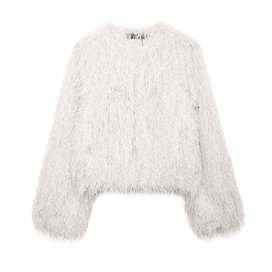 Shaggy Faux Fur Cropped Jacket