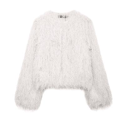 Shaggy Faux Fur Cropped Jacket