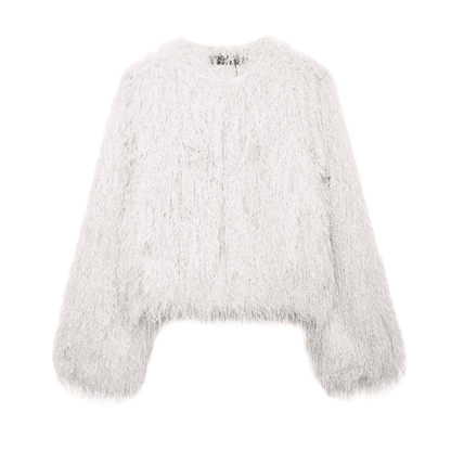 Shaggy Faux Fur Cropped Jacket
