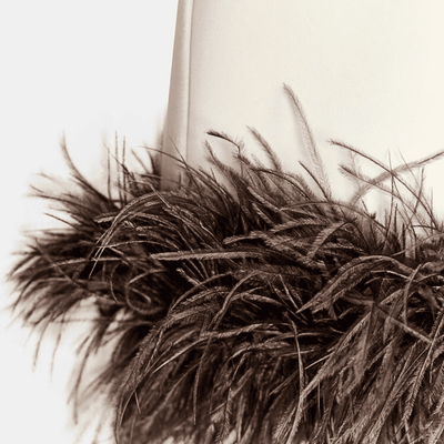 White Satin Feather Dress