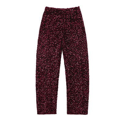 Burgundy Sequin Fur Set