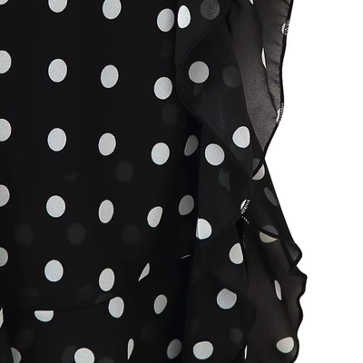 Polka Dot Scarf Maxi Dress
