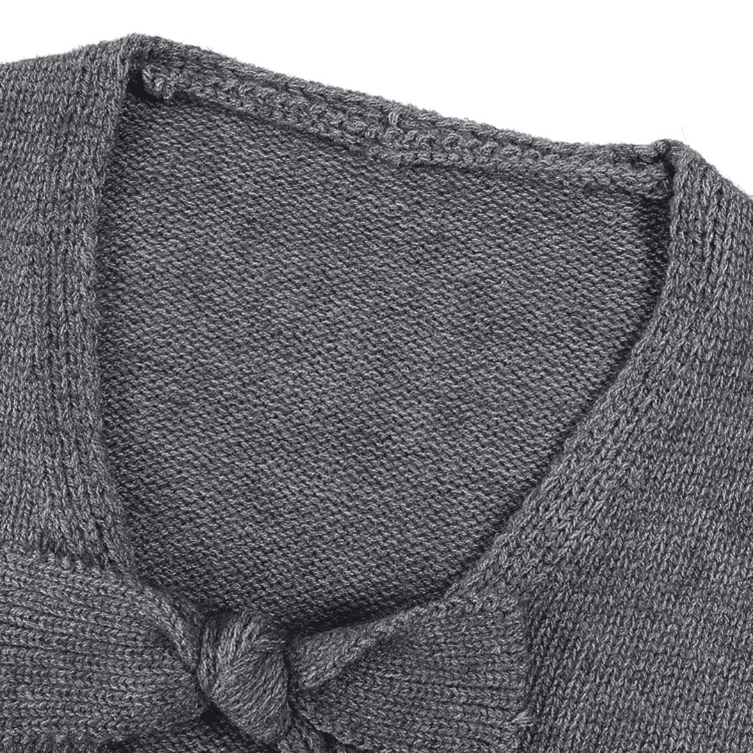 Bow Detail Knitted Oversize Sweater