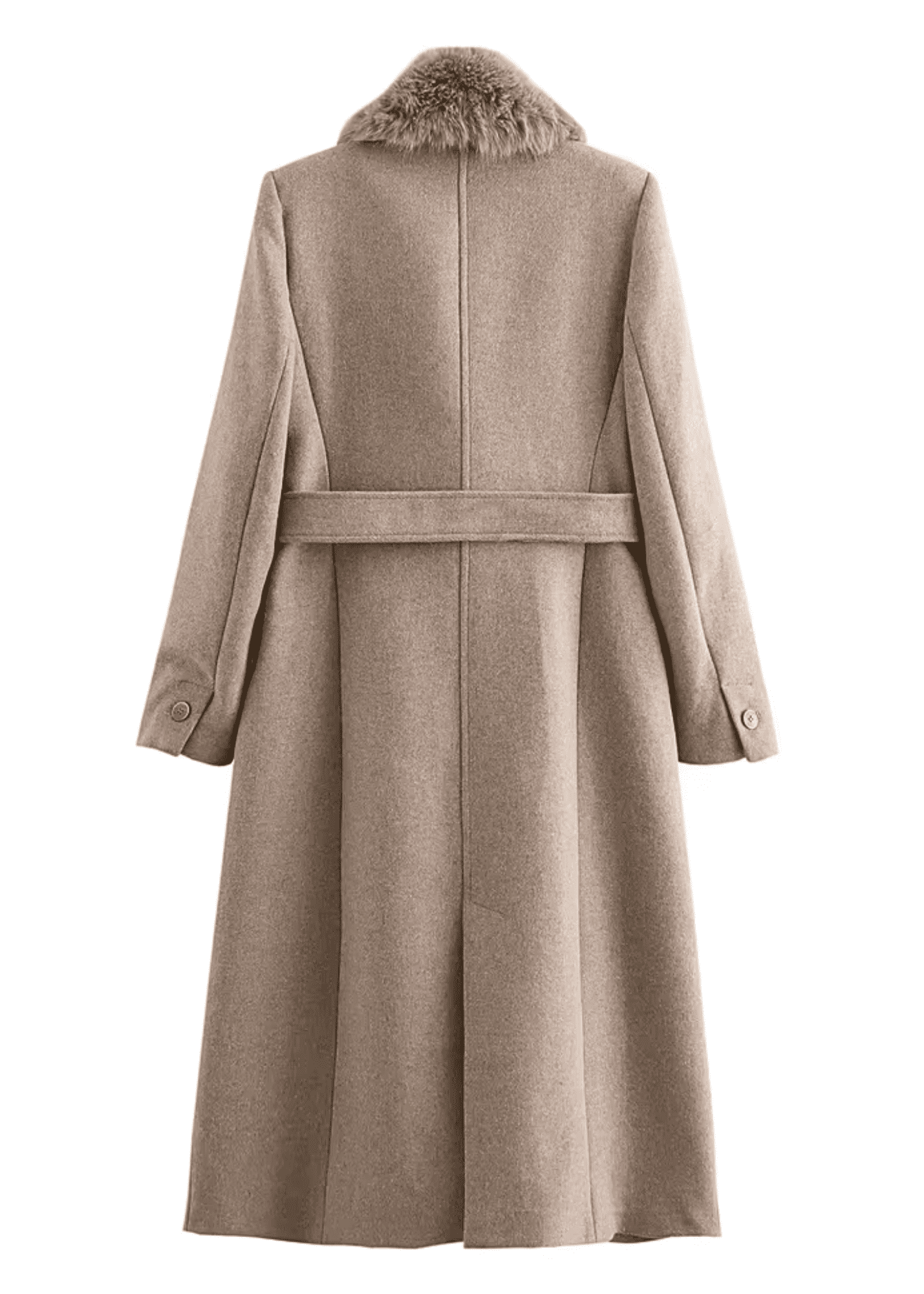 Faux-Fur Collar Wool Coat