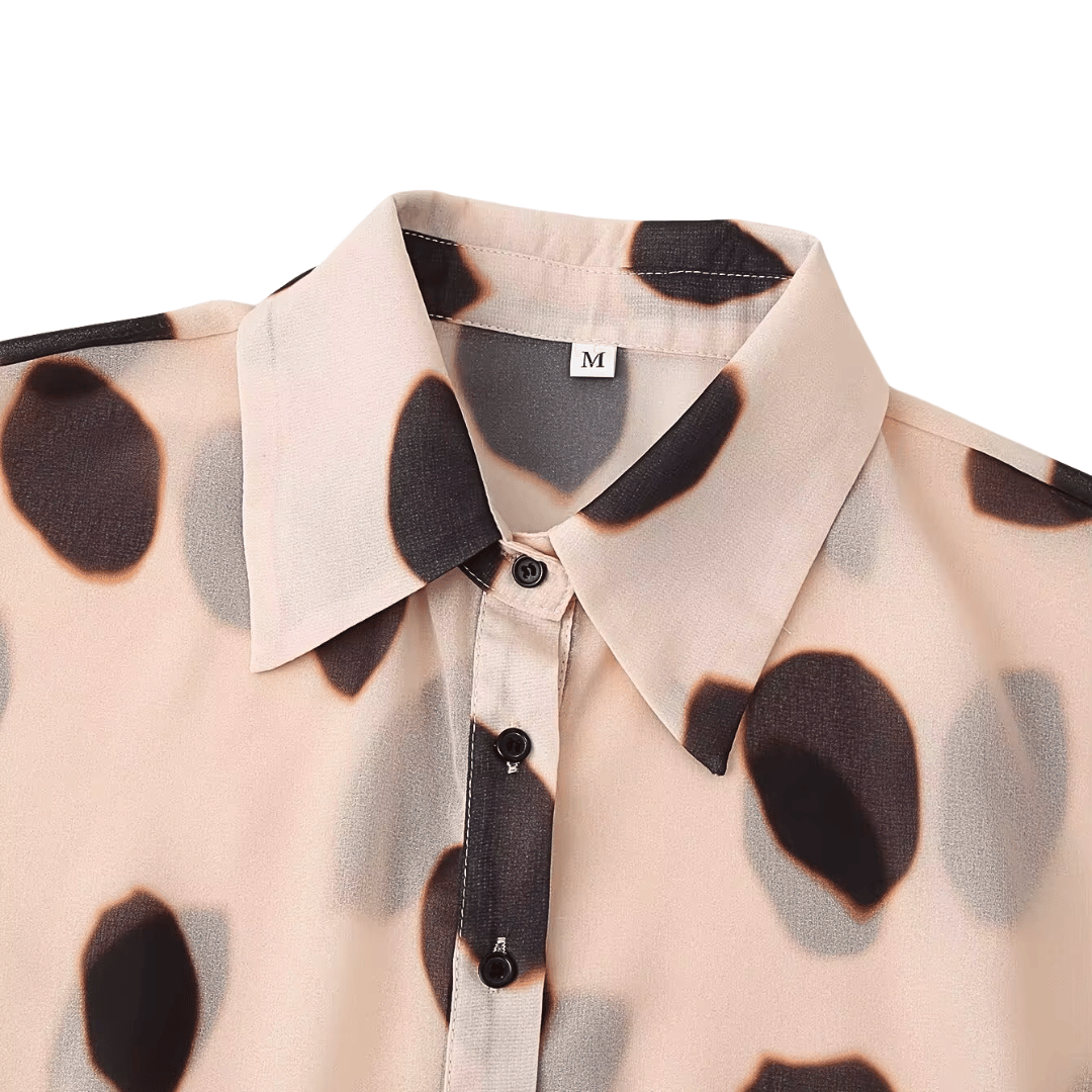 Polka Dot Shirt Dress – Asymmetric Tie Front