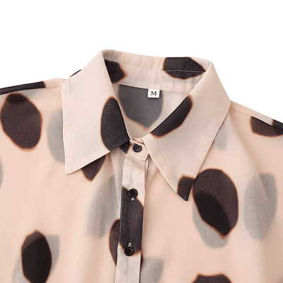 Polka Dot Shirt Dress – Asymmetric Tie Front