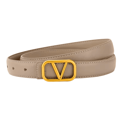 Classic Leather V-Buckle Belt