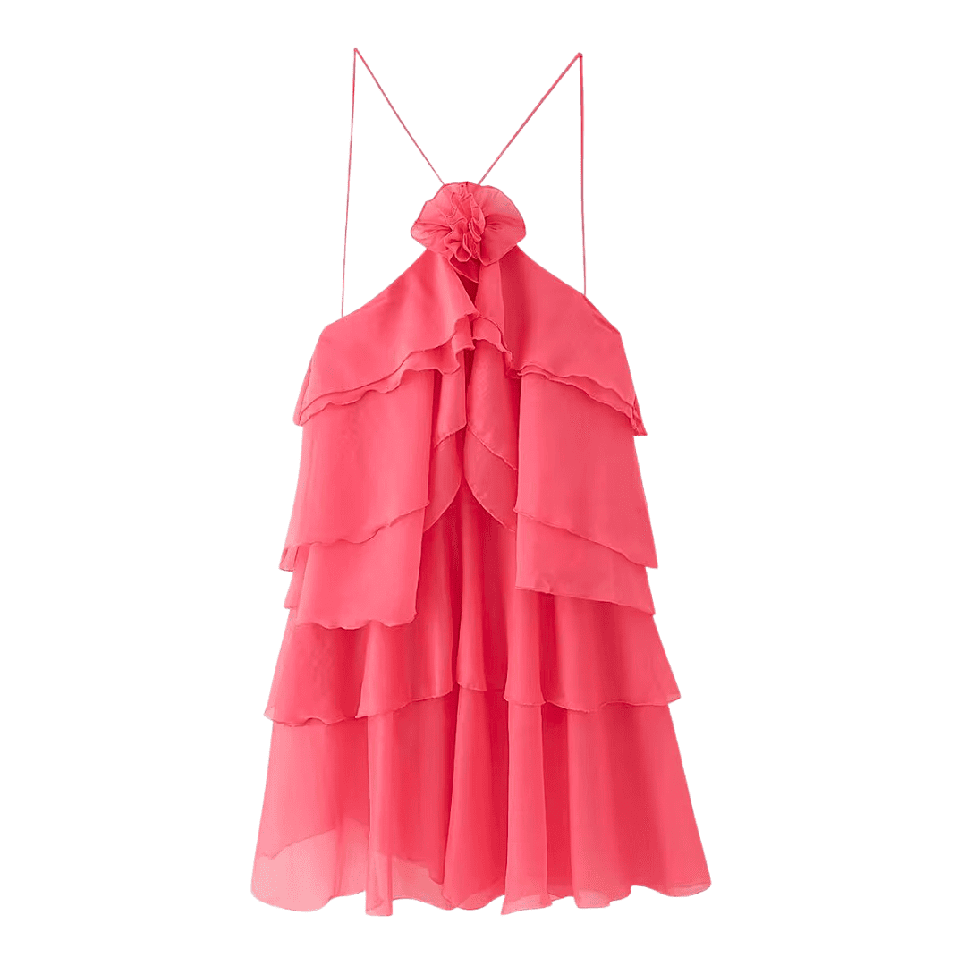 Floral Chiffon Midi Dress