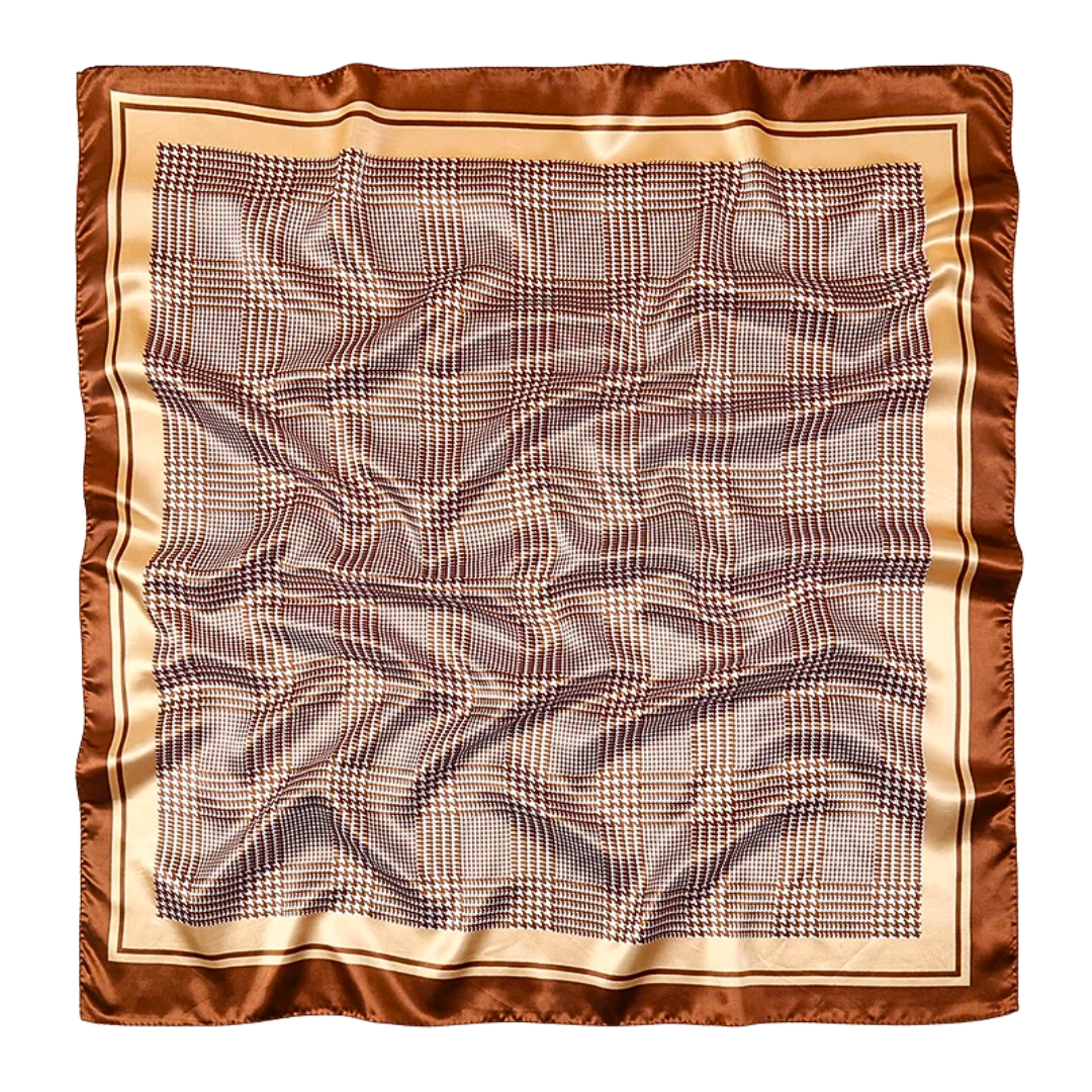 Quadratischer Schal mit Satindruck