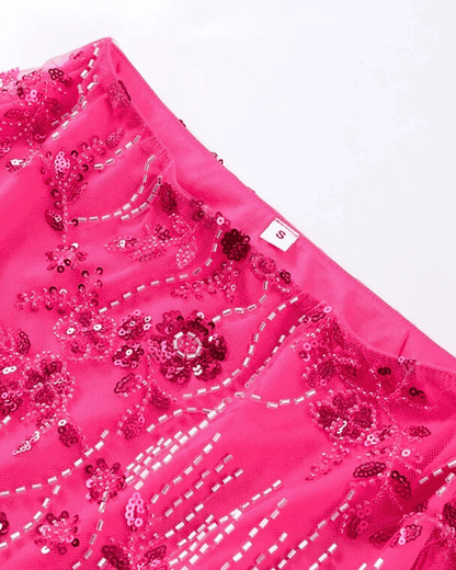 Sequin & Bead Mini Skirt