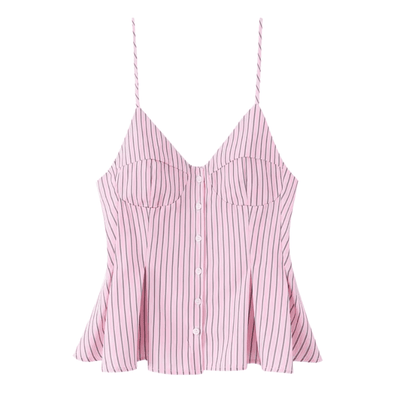 Striped Peplum Camisole Top