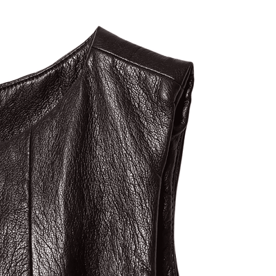 Elegant Brown Peplum Leather Set