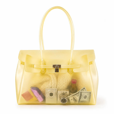 Jelly Birkin Bag – Transparent Clear Beach Tote Waterproof Handbag