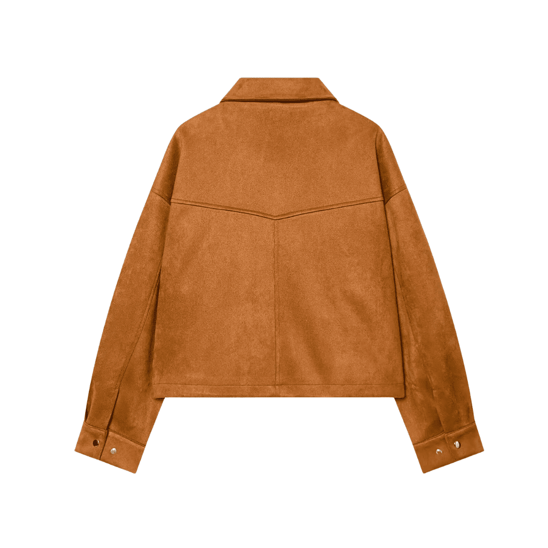 Faux Suede Biker Jacket