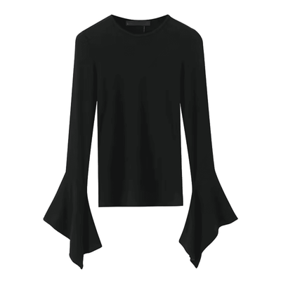 Bell Sleeve Ribbed Top