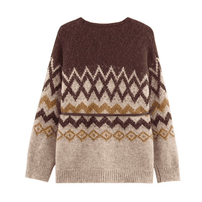 Jacquard Knit Cardigan Set