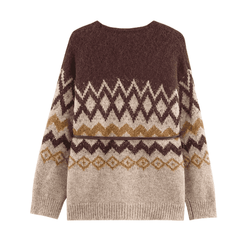 Jacquard Knit Cardigan Set