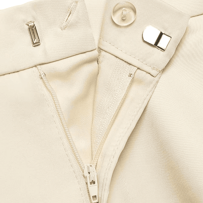 Satin-Shorts mit hohem Bund und Spitzenbesatz